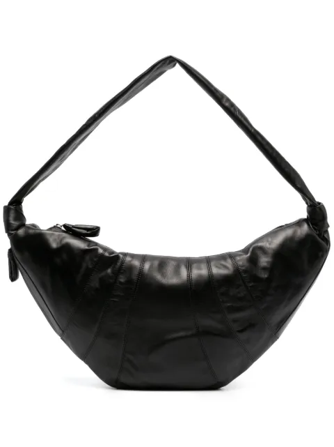 LEMAIRE large Croissant bag in leather Black BG0000LL095