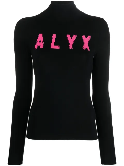 1017 ALYX 9SM logo intarsia-knit jumper Black AAWKN0213YA01