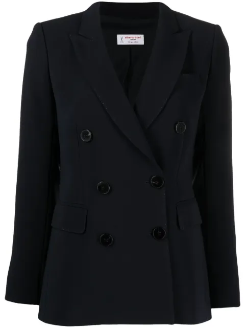 Alberto Biani peak-lapel double-breasted blazer Blue II821AC0030