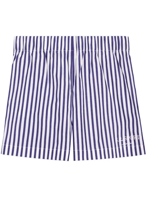 Sporty & Rich Sport striped shorts Blue SH892NA