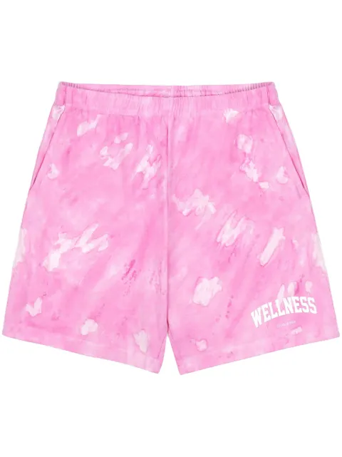 Sporty & Rich Wellness tie-dye shorts Pink SH952TF