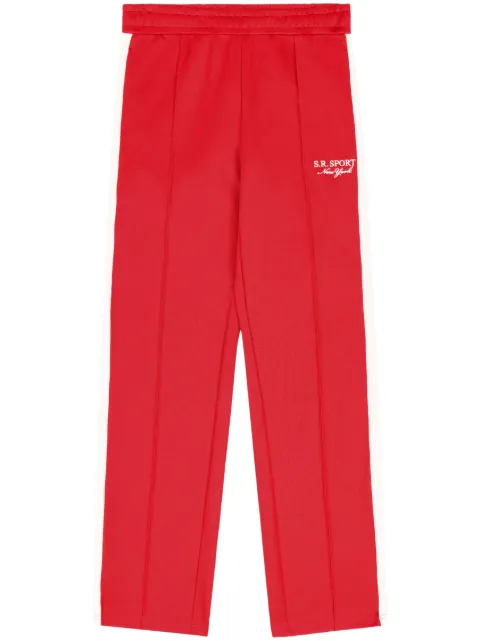 Sporty & Rich stripe-detail track pants Red PA891RE