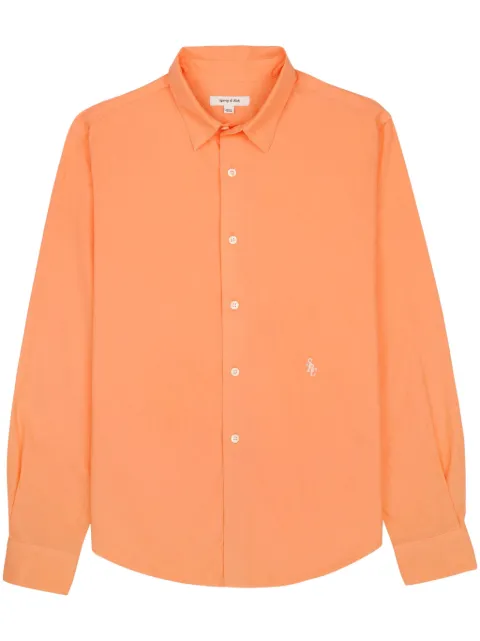 Sporty & Rich SRC logo-embroidered cotton shirt Orange ST971ML
