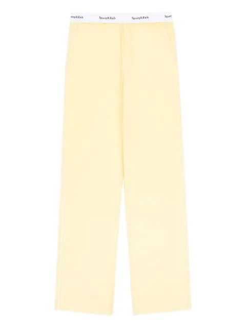 Sporty & Rich logo waistband pyjama bottom Yellow PJ1014CA