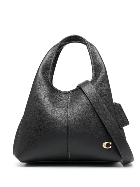 Coach Lana pebbled leather shoulder bag Black CM545