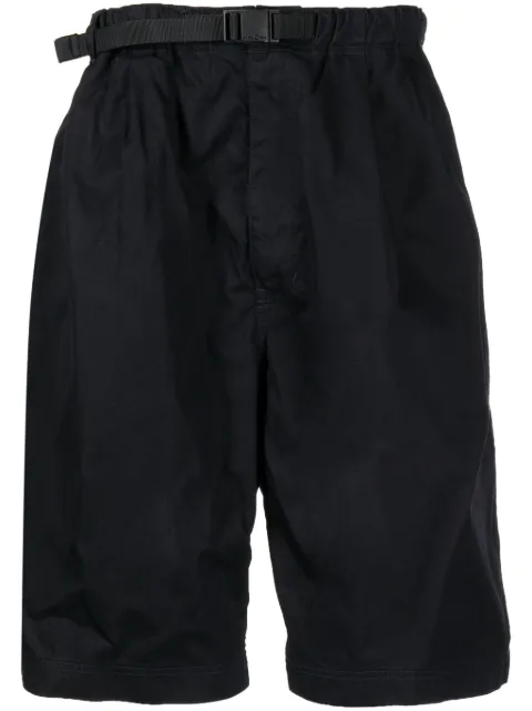 Comme des Garçons Homme pleat-detail cotton shorts Black HKP029