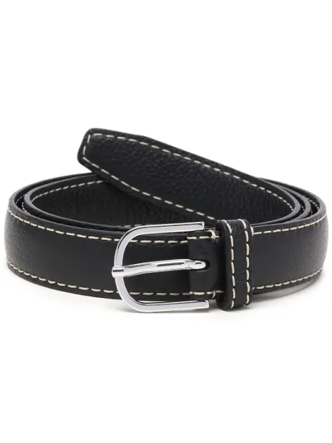 TOTEME stitch-detail leather belt Black 233812613200