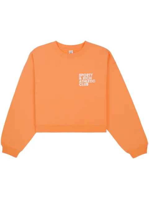 Sporty & Rich Exercise Often cropped sweatshirt Orange CR972ML