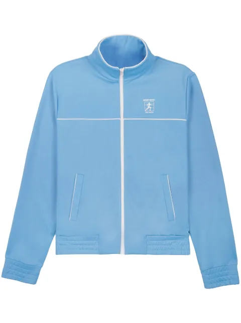 Sporty & Rich logo-print zip-up jacket Blue JA862AT