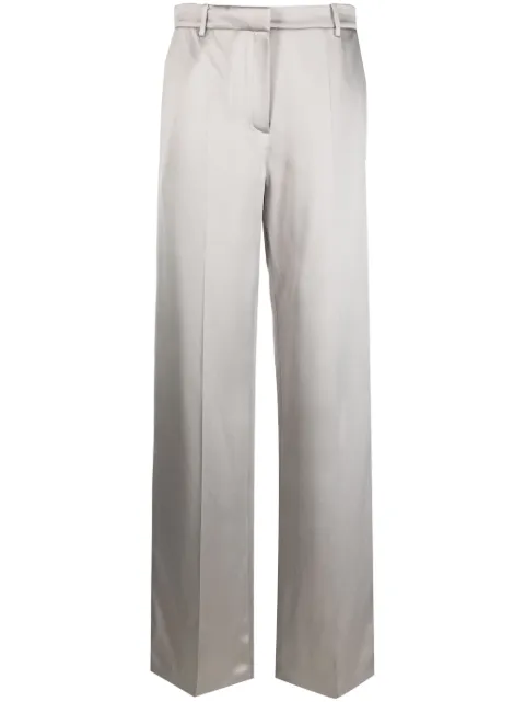 Magda Butrym silk wide-leg trousers Grey 211723