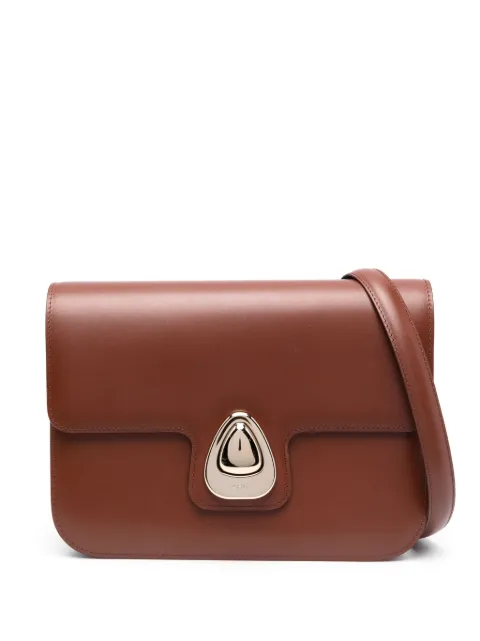 A.P.C. Astra leather shoulder bag Brown PXBMWF61844