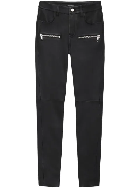 ANINE BING Remy leather skinny trousers Black A030340000