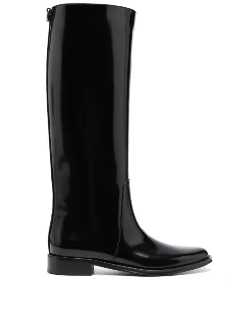 Saint Laurent Hunt 25mm leather boots Black 755237AAAPI