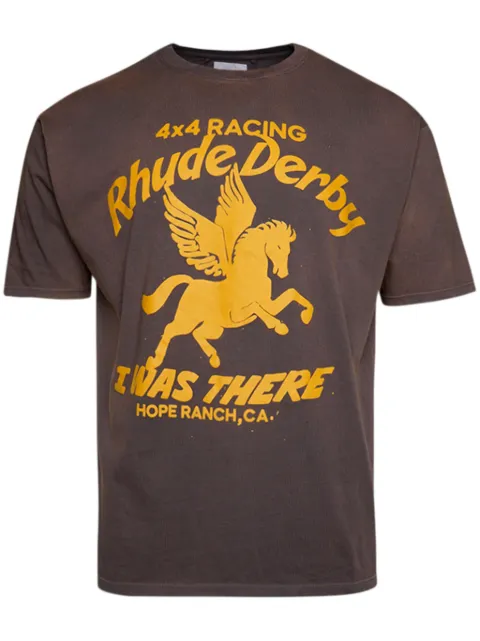 RHUDE Derby logo-print T-shirt Grey RHPF23TT10012675