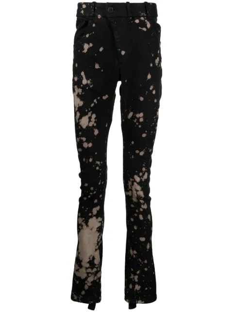 Boris Bidjan Saberi bleached-effect slim-cut jeans Black P13TFF1939DC