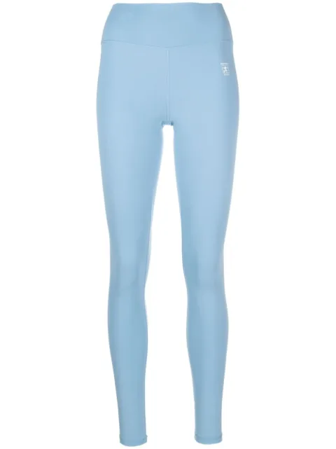 Sporty & Rich Runner logo-print leggings Blue LE861AT