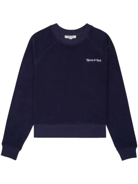 Sporty & Rich NY Tennis Club terry sweatshirt Blue CR971NA