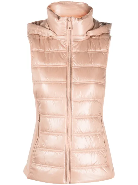 Calvin Klein zip-up padded satin gilet Pink K20K205899