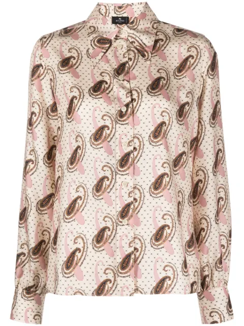 ETRO paisley-print silk shirt Neutrals 117205204