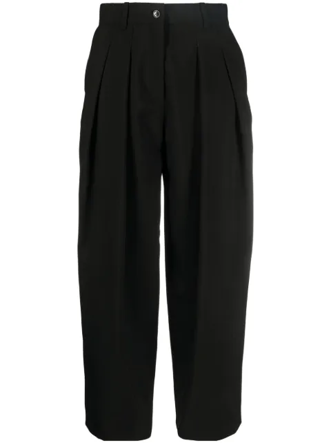 Kenzo pleat-detail cropped trousers Black FD62PA0569GE