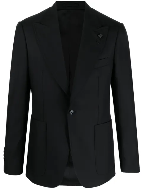 Lardini safety pin-detail single-breasted blazer Black IT6901EITAT61564