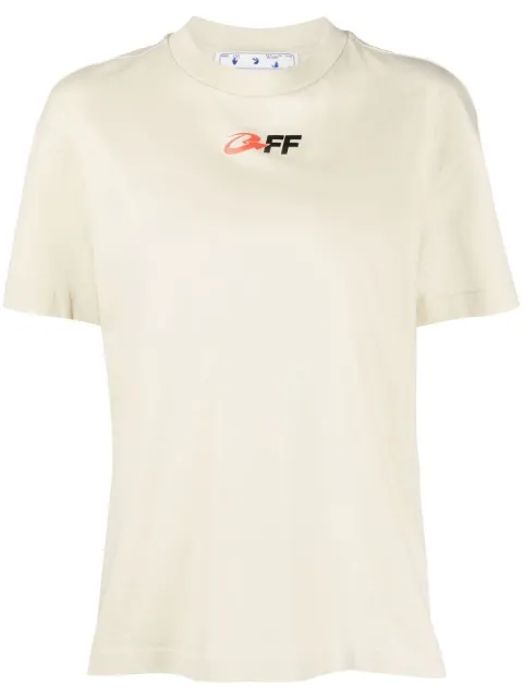 Off-White graphic-print cotton T-shirt Neutrals OWAA089S23JER0096110