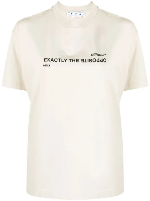 Off-White Exactly the Opposite-print T-shirt Grey OWAA089S23JER0080932