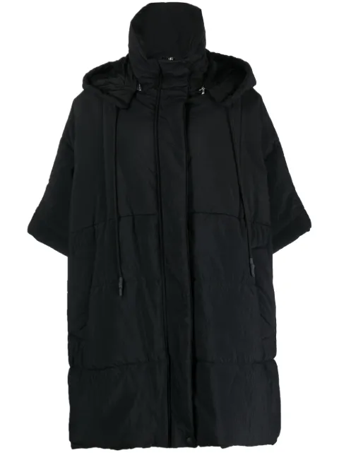 Erika Cavallini padded hooded coat Black P3WU01