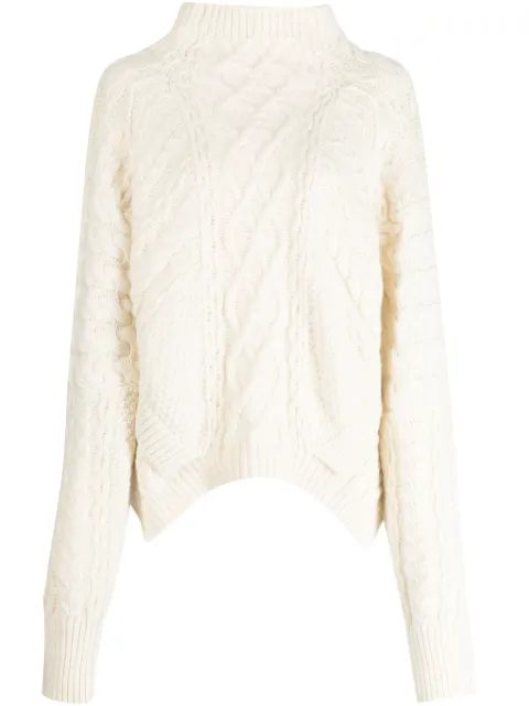 ERDEM cable-knit wool jumper White AW238366CRWCK21V4