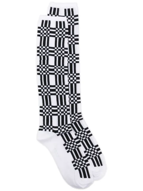 Marni check-pattern ankle socks White SKZC0117Q0UFN221