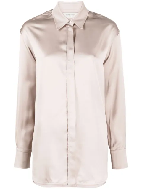 Golden Goose Batilda Boyfriend satin-finish shirt Pink GWP00820P001164