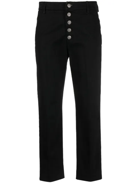 DONDUP Nima logo-plaque trousers Black DP576GSE043DPTD