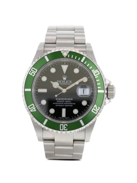 Rolex 2005 Submariner Date "Kermit - Mark IV - Pointed Four" 40mm watch Black 401371