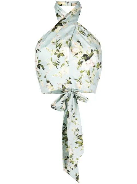 ERDEM Luna floral-print top Green VC2350087MMGCP