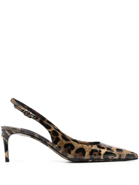 Dolce & Gabbana x Kim 75mm slingback leather pumps Neutrals CG0595AM568