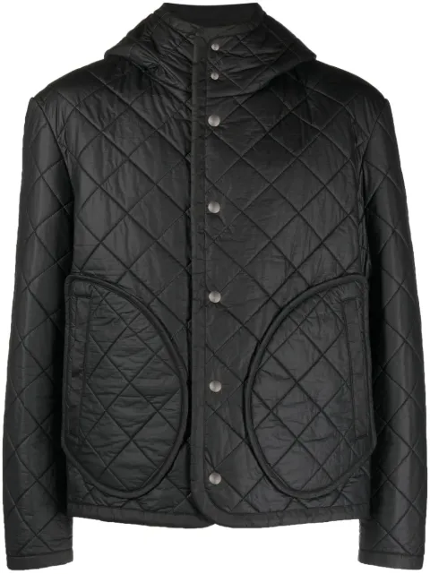 Craig Green diamond-quilted hooded jacket Black CGAW23CWOJKT38