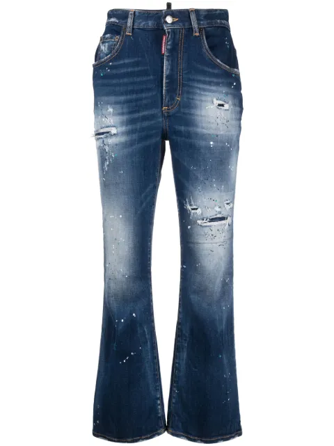 DSQUARED2 ripped-detail flared jeans Blue S75LB0817S30816