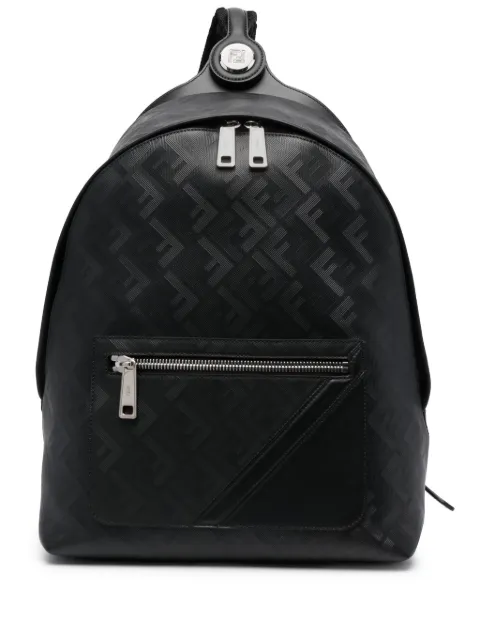 FENDI Chiodo Shadow leather backpack Black 7VZ076APDO