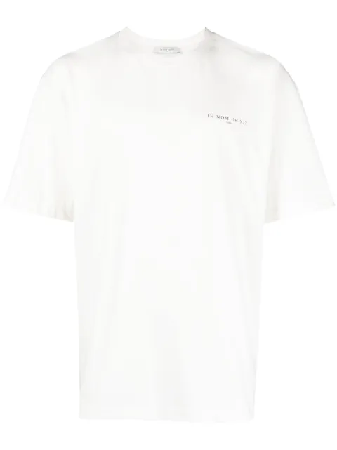 Ih Nom Uh Nit Pearl Roses logo-print T-shirt Neutrals NUW23241