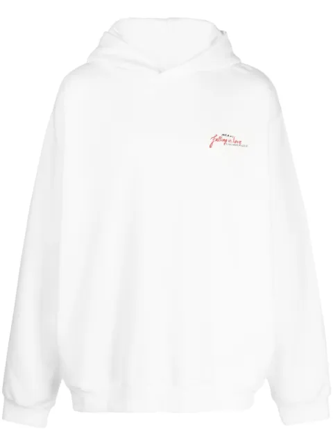 Marni heart-print cotton hoodie White FUMU0067PCUSCV38
