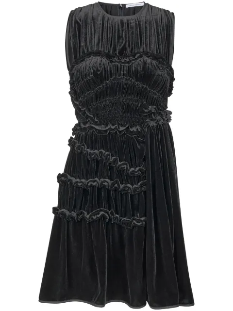 Cecilie Bahnsen Uki pleated midi dress Black 223RTW10027UKIDRESSVELVETBLACK