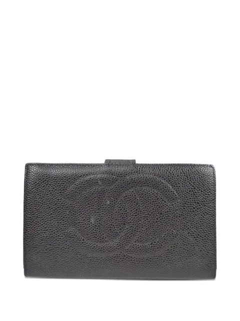 CHANEL Pre-Owned 1997 CC bi-fold wallet Black 4167008