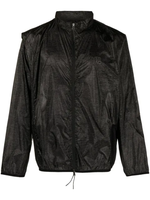 OVER OVER patterned lightweight track jacket Black 23OV01JK02