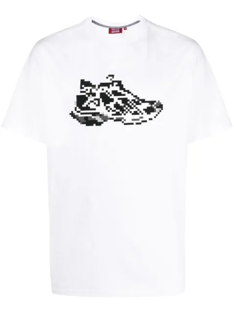 Mostly Heard Rarely Seen 8-Bit Runner cotton T-shirt White MHEB02BDT12