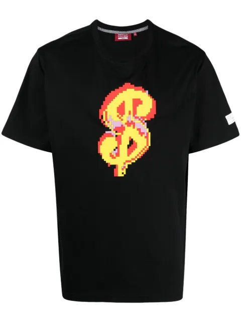 Mostly Heard Rarely Seen 8-Bit Money Sign cotton T-shirt Black MHEB02BDT03