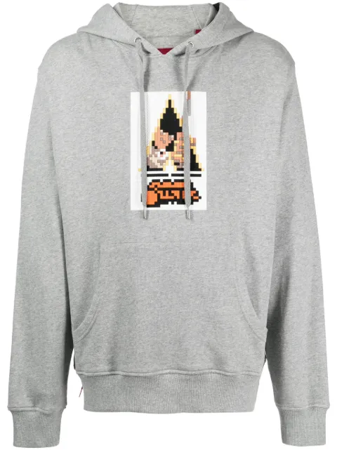 Mostly Heard Rarely Seen 8-Bit Clock Is Working graphic-print cotton hoodie Grey MHEB02BDKH26