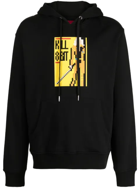 Mostly Heard Rarely Seen 8-Bit Kill 8Bit graphic-print cotton hoodie Black MHEB02BDKH27