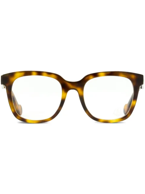 Moncler Eyewear tortoiseshell square-frame glasses Brown ML5098