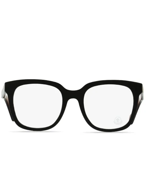 Moncler Eyewear square-frame logo-plaque glasses Black ML5098