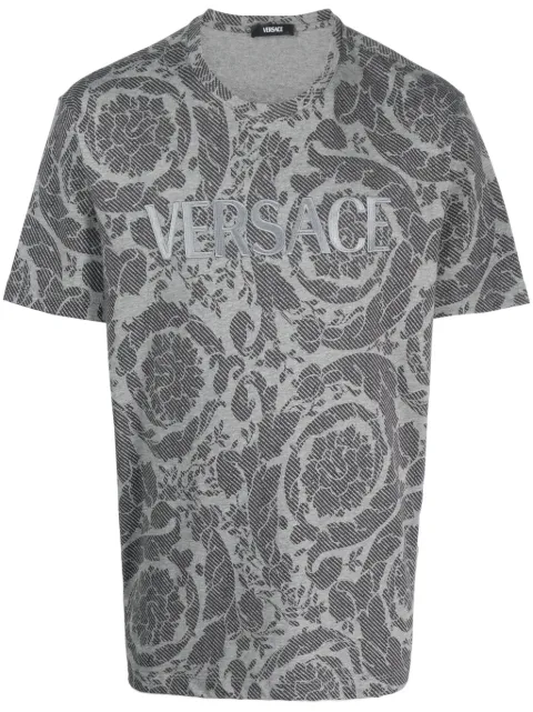 Versace Barocco Silhouette T-shirt Grey 10125481A09037